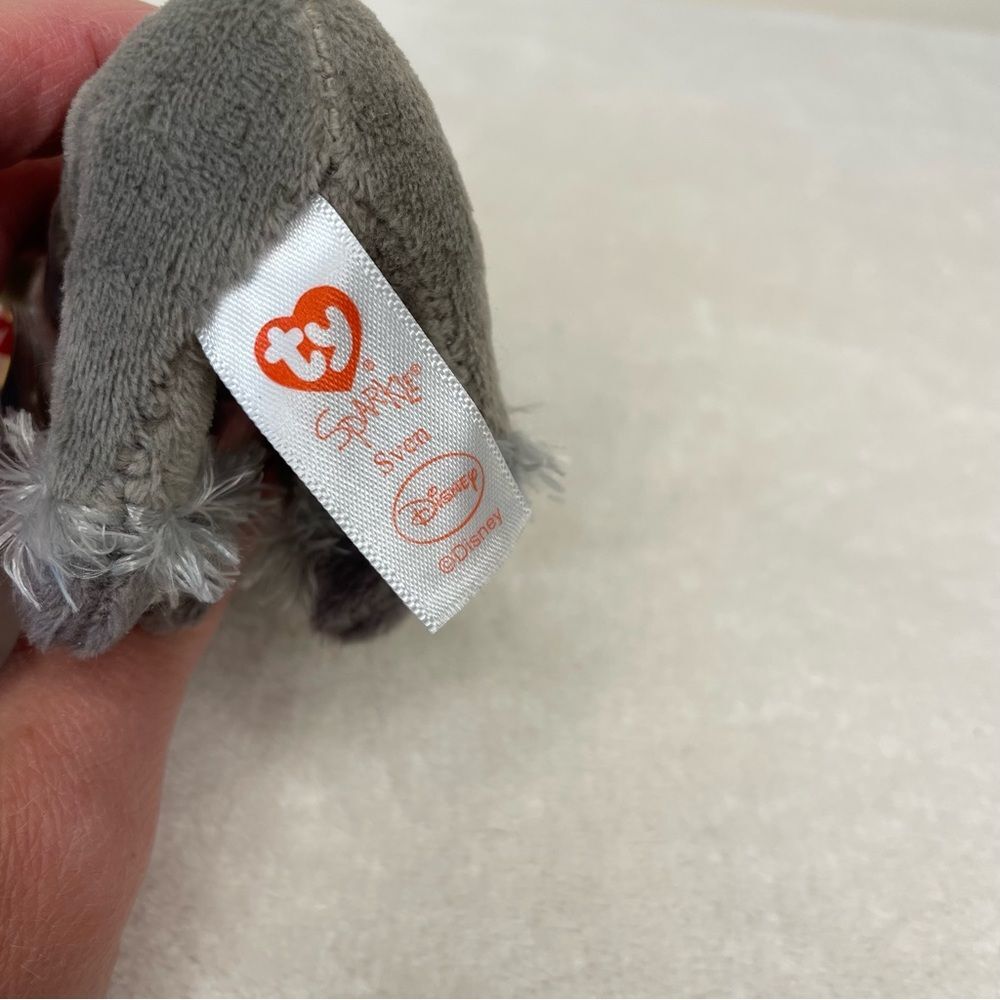 Ty Sparkle Disney Frozen Sven Reindeer Beanie Baby Keyclip New Heart Tag Gray - Picture 5 of 9